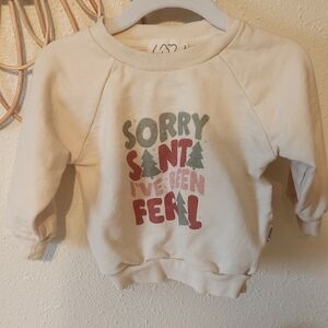 Kids Cream Sorry Santa Sweatshirt